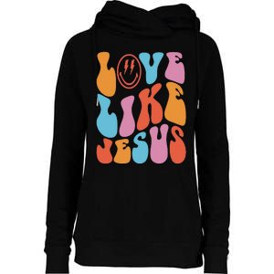 Love Like Jesus Smile Face Aesthetic Trendy Clothing Womens Funnel Neck Pullover Hood