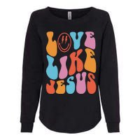 Love Like Jesus Smile Face Aesthetic Trendy Clothing Womens California Wash Sweatshirt