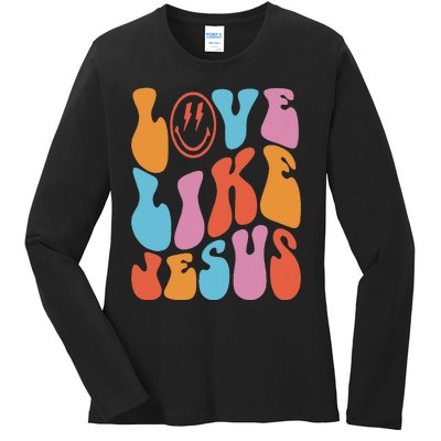 Love Like Jesus Smile Face Aesthetic Trendy Clothing Ladies Long Sleeve Shirt