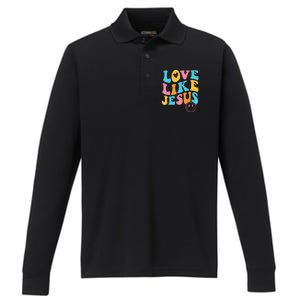 Love Like Jesus Performance Long Sleeve Polo