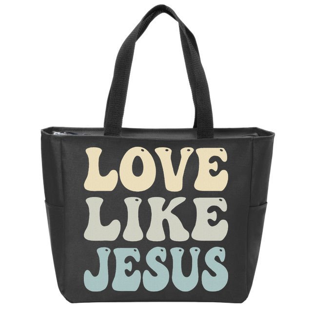 Love Like Jesus Trendy Zip Tote Bag
