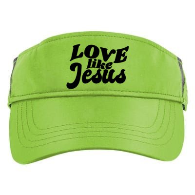 Love Like Jesus Religious God Christian Words On Back Adult Drive Performance Visor