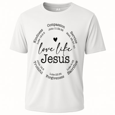 Love Like Jesus Positive Catholic Preppy Retro Christian Performance Shirt