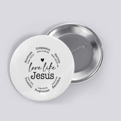 Love Like Jesus Positive Catholic Preppy Retro Christian Button