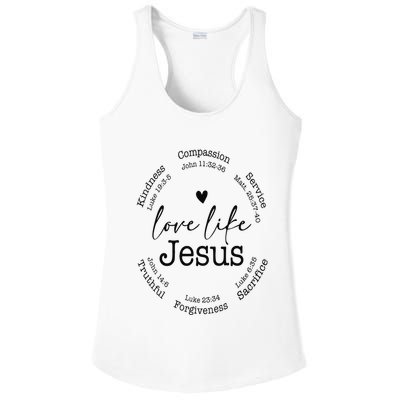 Love Like Jesus Positive Catholic Preppy Retro Christian Ladies PosiCharge Competitor Racerback Tank