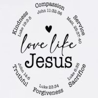 Love Like Jesus Positive Catholic Preppy Retro Christian Womens Tank Top