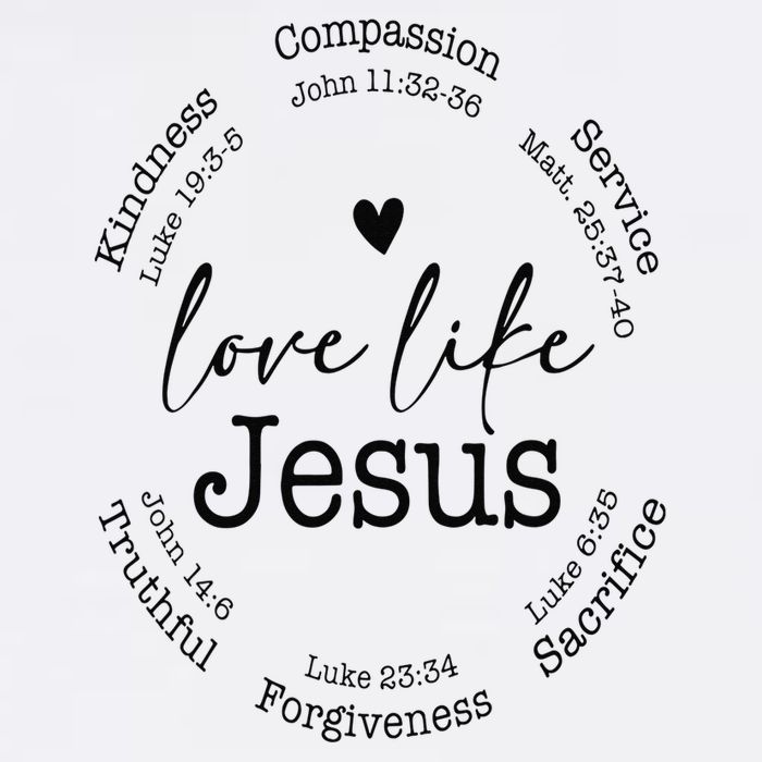 Love Like Jesus Positive Catholic Preppy Retro Christian Womens Tank Top