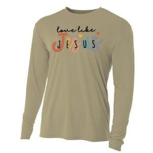 Love Like Jesus Lover Christian Bible Verse Religious Faith Cooling Performance Long Sleeve Crew