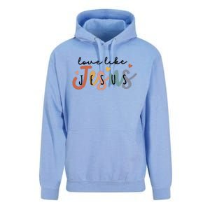 Love Like Jesus Lover Christian Bible Verse Religious Faith Unisex Surf Hoodie