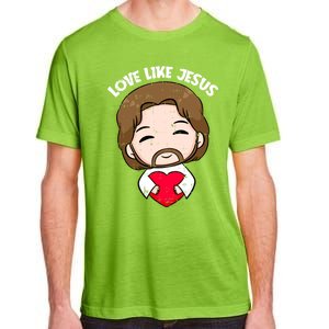 Love Like Jesus Valentines Day Christ Heart Christian Cute Gift Adult ChromaSoft Performance T-Shirt