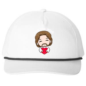 Love Like Jesus Valentines Day Christ Heart Christian Cute Gift Snapback Five-Panel Rope Hat