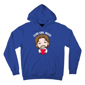 Love Like Jesus Valentines Day Christ Heart Christian Cute Gift Hoodie