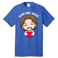 Love Like Jesus Valentines Day Christ Heart Christian Cute Gift Tall T-Shirt