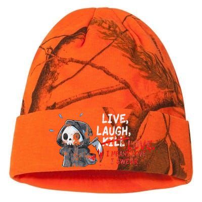 Live Laugh Kill Love I Meant Love I Swear Death Kati Licensed 12" Camo Beanie