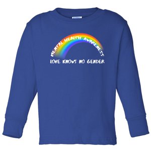 Lgbtq Love Knows No Gender Funny Gift Toddler Long Sleeve Shirt