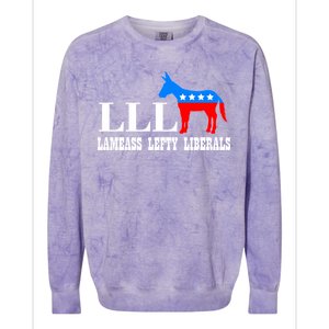 LLL - Lameass Lefty Liberals Anti Liberal Colorblast Crewneck Sweatshirt