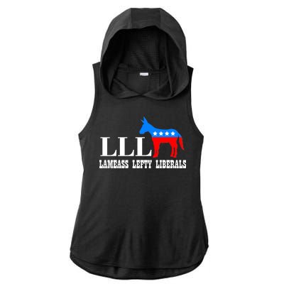 LLL - Lameass Lefty Liberals Anti Liberal Ladies PosiCharge Tri-Blend Wicking Draft Hoodie Tank