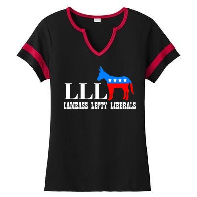 LLL - Lameass Lefty Liberals Anti Liberal Ladies Halftime Notch Neck Tee