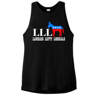 LLL - Lameass Lefty Liberals Anti Liberal Ladies PosiCharge Tri-Blend Wicking Tank