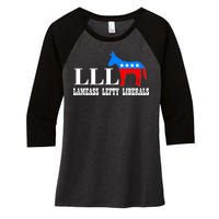 LLL - Lameass Lefty Liberals Anti Liberal Women's Tri-Blend 3/4-Sleeve Raglan Shirt