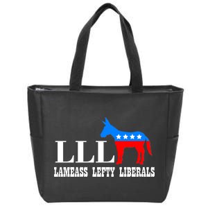 LLL - Lameass Lefty Liberals Anti Liberal Zip Tote Bag