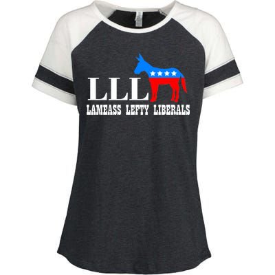 LLL - Lameass Lefty Liberals Anti Liberal Enza Ladies Jersey Colorblock Tee