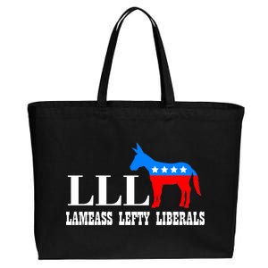 LLL - Lameass Lefty Liberals Anti Liberal Cotton Canvas Jumbo Tote