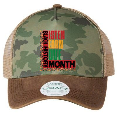 Listen Learn Love African American Teach Black History Month Legacy Tie Dye Trucker Hat