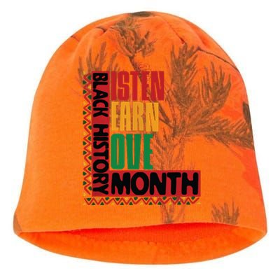 Listen Learn Love African American Teach Black History Month Kati - Camo Knit Beanie