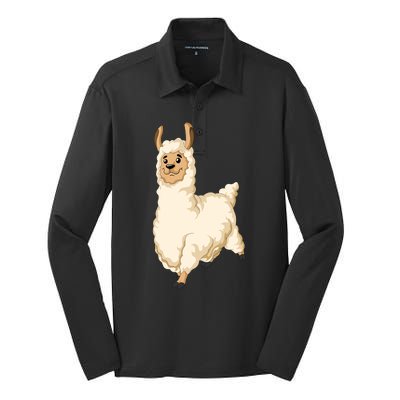 Llama Silk Touch Performance Long Sleeve Polo