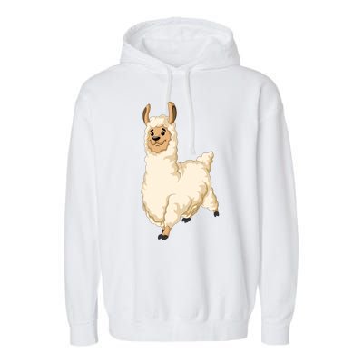 Llama Garment-Dyed Fleece Hoodie