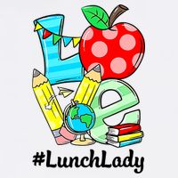 Love Lunch Lady Apples Funny Back To School Teacher Sweatshirt