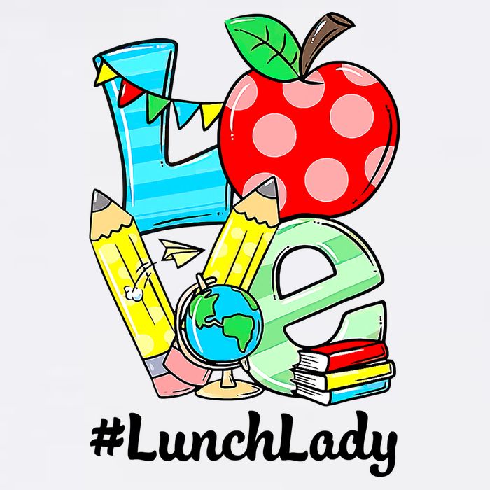 Love Lunch Lady Apples Funny Back To School Teacher Sweatshirt