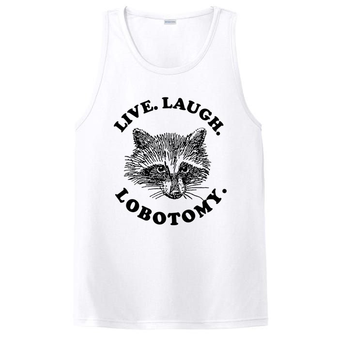 Live Laugh Lobotomy Raccoon Meme PosiCharge Competitor Tank