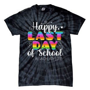 Lunch Lady Life Happy Last Day Of School Cute Lunch Lady Tie-Dye T-Shirt