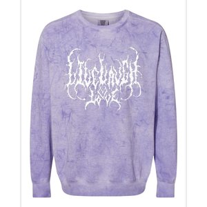 Live Life Laugh Love Death Metal Style Colorblast Crewneck Sweatshirt