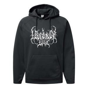 Live Life Laugh Love Death Metal Style Performance Fleece Hoodie