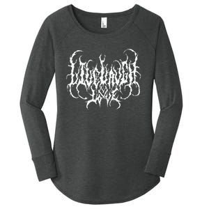 Live Life Laugh Love Death Metal Style Women's Perfect Tri Tunic Long Sleeve Shirt