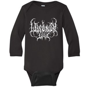 Live Life Laugh Love Death Metal Style Baby Long Sleeve Bodysuit