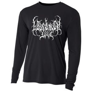 Live Life Laugh Love Death Metal Style Cooling Performance Long Sleeve Crew