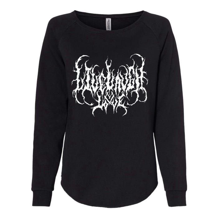 Live Life Laugh Love Death Metal Style Womens California Wash Sweatshirt