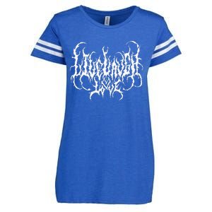 Live Life Laugh Love Death Metal Style Enza Ladies Jersey Football T-Shirt