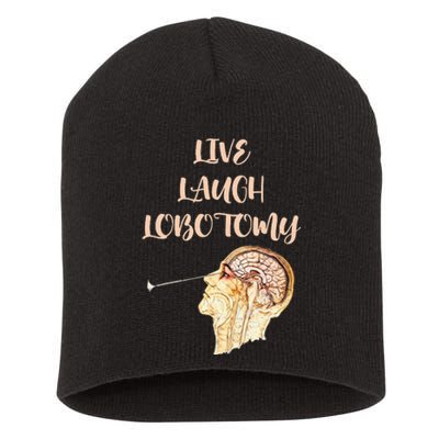 Live Laugh Lobotomy Short Acrylic Beanie