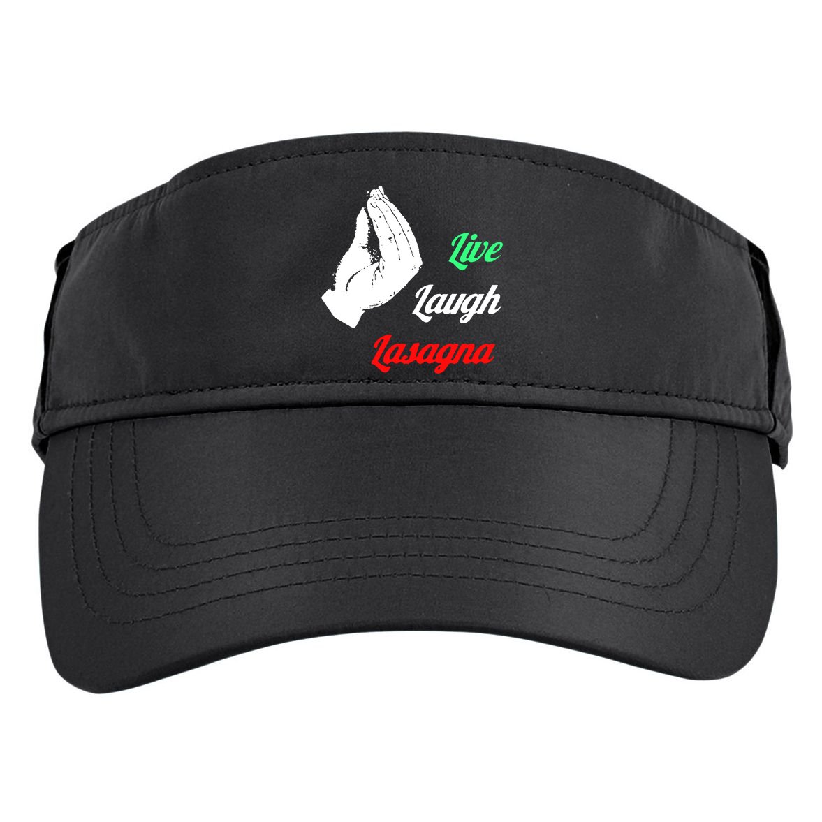 Live Laugh Lasagna Lover Funny Adult Drive Performance Visor