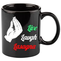 Live Laugh Lasagna Lover Funny 11oz C Handle Ceramic Mug