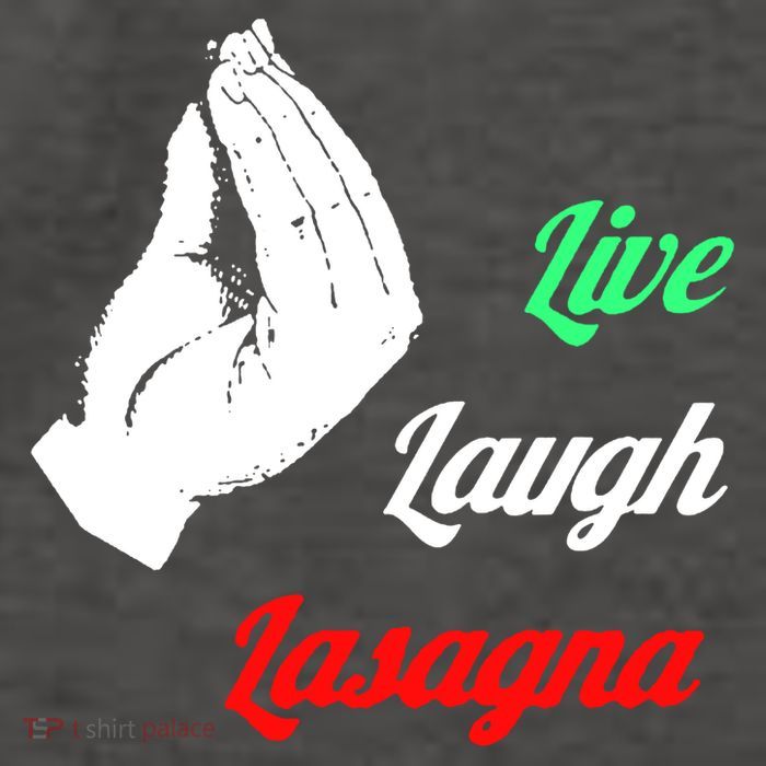 Live Laugh Lasagna Lover Funny Vector Backpack