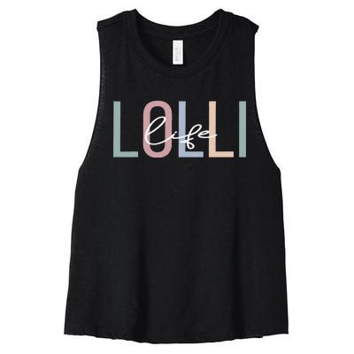 Lolli Life Lolli Grandma Boho Lolli Grandmother Women's Racerback Cropped Tank