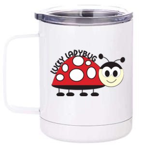 Lucky Ladybug 12 oz Stainless Steel Tumbler Cup