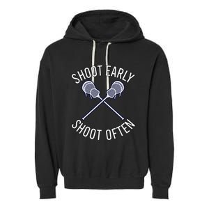 Lax Lacrosse Long Sleeve Garment-Dyed Fleece Hoodie