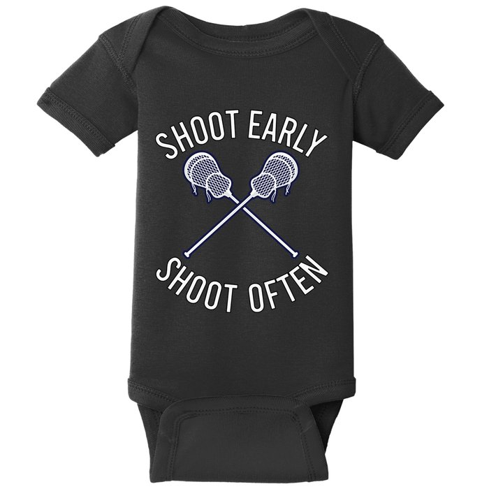 Lax Lacrosse Long Sleeve Baby Bodysuit